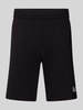 EA7 Emporio Armani Sweatshorts mit Label-Print Black