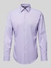 BOSS Slim Fit Business-Hemd mit Kentkragen Modell 'Hank' Purple