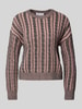 JAKE*S STUDIO WOMAN Strickpullover mit Zopfmuster Rosa