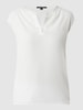 comma T-shirt in effen design van viscose Offwhite