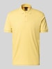 BOSS Orange Slim fit poloshirt van katoenmix Geel
