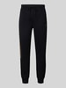 BOSS Green Sweatpants mit Label-Schriftzug Modell 'Hadikonos' Black