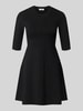 Liu Jo White Mini-jurk van viscosemix model 'Abito Maglia' Black