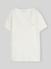 Tom Tailor Denim regular fit T-shirt van puur katoen Offwhite