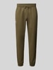 Under Armour Regular fit sweatpants met labelstitching Olijfgroen