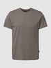 Napapijri T-shirt met logostitching, model 'SALIS' Antraciet
