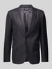 Antony Morato Slim Fit 2-Knopf-Sakko aus Leinen-Viskose-Mix mit Pattentaschen Black