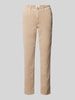 Cambio Slim fit corduroy broek in 5-pocketmodel, model 'PIPER' Zand