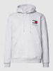 Tommy Jeans Hoodie mit Label-Print Mittelgrau Melange