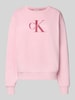 Calvin Klein Jeans Sweatshirt met labelprint Felroze