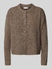 Christian Berg Woman Cardigan mit überschnittenen Schultern und Knopfverschluss Mittelbraun