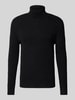 Christian Berg Men Strickpullover mit Strukturmuster Black