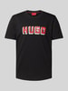 HUGO T-Shirt mit Label-Print Modell 'Daqerio' Black