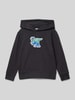 Tom Tailor Regular Fit Hoodie aus Baumwoll-Mix mit 3D-Print Graphit