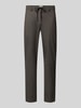 Brax tapered fit jogpants met viscose model 'Phil' Chocoladebruin