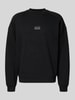 HUGO Regular Fit Sweatshirt aus reiner Baumwolle Modell 'DELASTCREW' Black