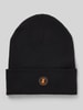 SAVE THE DUCK Muts in gebreide look met logo-applicatie, model 'Lou' Zwart