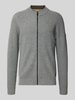 camel active Gebreid jack met ritssluiting Lichtgrijs