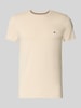 Tommy Hilfiger Slim Fit T-Shirt aus Baumwoll-Elasthan-Mix Offwhite