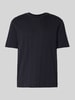 Emporio Armani T-Shirt mit Logo-Stitching und Rundhalsausschnitt Marine