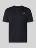 Under Armour Regular Fit Sport-T-Shirt mit Label-Print Black