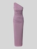 TROYDEN COLLECTION Abendkleid mit One-Shoulder-Träger und Raffungen Mauve