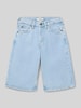 Garcia Bermudas im 5-Pocket-Design mit Label-Details Blau