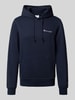 CHAMPION Bluza z kapturem z wyhaftowanym logo Granatowy