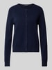 S.Marlon Kasjmier cardigan met ronde hals Marineblauw