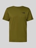 The North Face T-Shirt mit Label-Print Modell 'Simple Dome' Oliv