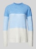 Tom Tailor Denim Regular fit gebreide pullover met colour blocking Blauw