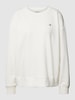 Gant Sweatshirt met ribboorden, model 'SHIELD' Ecru