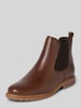 Tamaris Chelsea boots van echt leer Donkerbruin