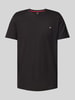 Christian Berg Men T-shirt met labelstitching Zwart