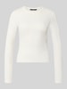 VERO MODA Slim Fit Langarmshirt aus Baumwoll-Mix Modell 'CHLOE' Weiss