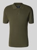 MCNEAL Gebreide polo met korte knoopsluiting Olijfgroen