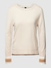 Marc Cain Gebreide pullover met ronde hals Zand