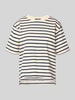 Weekend Max Mara T-shirt o kroju regular fit z czystej bawełny model „MULTID” Écru
