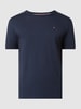 Tommy Hilfiger T-shirt z lampasami Granatowy