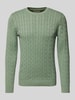 Gant Gebreide pullover met ronde hals Rietgroen