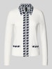 Marc Cain Shirt met lange mouwen met tweewegritssluiting Offwhite