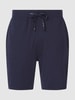 Christian Berg Men Sweatshorts met labeldetail Marineblauw