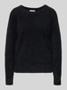 Christian Berg Woman Strickpullover aus Effektgarn mit Rundhalsausschnitt Black