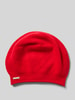 Seeberger Beanie met labeldetail Rood