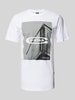 G-Star Raw T-Shirt mit Motiv- und Label-Print Modell 'oldskool' Weiss