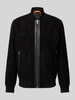 BOSS Orange Regular Fit Jacke aus echtem Ziegenleder Modell 'JOHICE' Black