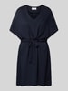 Armedangels Mini-jurk met V-hals, model 'MAAHALIA' Marineblauw