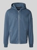 Marc O'Polo Regular Fit Sweatjacke aus reiner Baumwolle Petrol