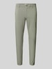 Only & Sons Slim fit stoffen broek met riemlussen, model 'MARK' Olijfgroen gemêleerd