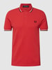 Fred Perry Poloshirt met geborduurd logo, model 'FRED' Rood